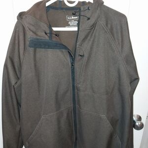L.L. Bean Brown Full-Zip Soft Shell Jacket